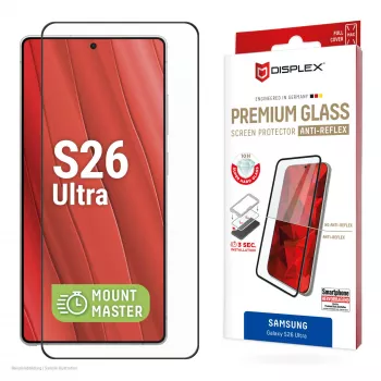 „Displex“ aukščiausios kokybės ekrano apsauga (visiška danga, 10H) „Samsung S26 Ultra“, visiška danga