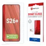Grūdinto išmaniojo stiklo ekrano apsauga e.v.i. Samsung Galaxy S26+ (9H), skaidri, sausa aplikacija, 1 vnt.