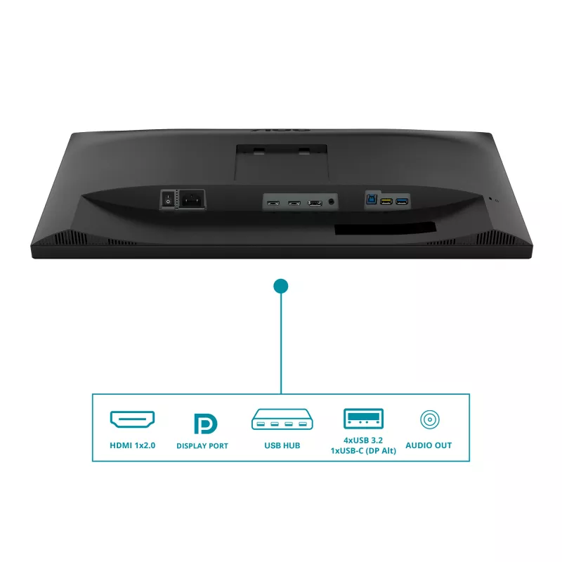 AOC V5 CU34V5C/BK/23 kompiuterio monitorius 86,4 cm (34 col.) 3440 x 1440 pikseliai Wide Quad HD LED juodas