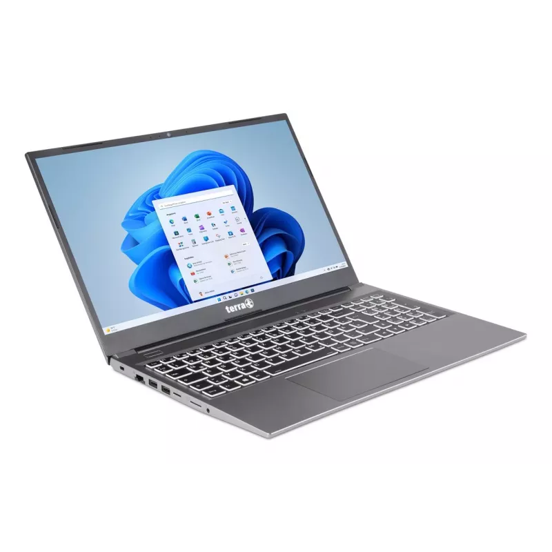 TERRA 1517R Intel® Core™ i3 i3-1315U nešiojamasis kompiuteris 39,6 cm (15,6 colio) Full HD 8 GB DDR4-SDRAM 500 GB SSD Wi-Fi 6 (802.11ax) Windows 11 Home olandų, JAV anglų kalbomis Pilka