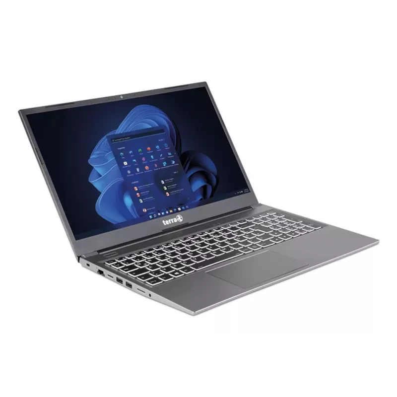 TERRA 1517R Intel® Core™ i3 i3-1315U nešiojamasis kompiuteris 39,6 cm (15,6 colio) Full HD 8 GB DDR4-SDRAM 500 GB SSD Wi-Fi 6 (802.11ax) Windows 11 Pro olandų, JAV anglų Pilka