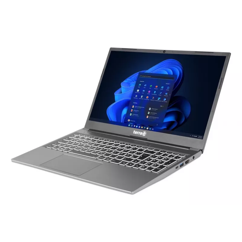 TERRA MOBILE 1517R Intel® Core™ i7 i7-1355U nešiojamasis kompiuteris 39,6 cm (15,6 col.) Full HD 16 GB DDR4-SDRAM 1 TB SSD Wi-Fi 6 (802.11ax) Windows 11 Pro Pilka