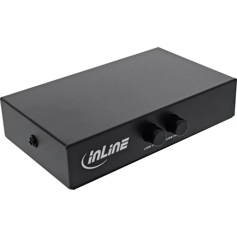 InLine USB 2.0 jungiklis rankinis, USB-A įrenginys prie 2 kompiuterių