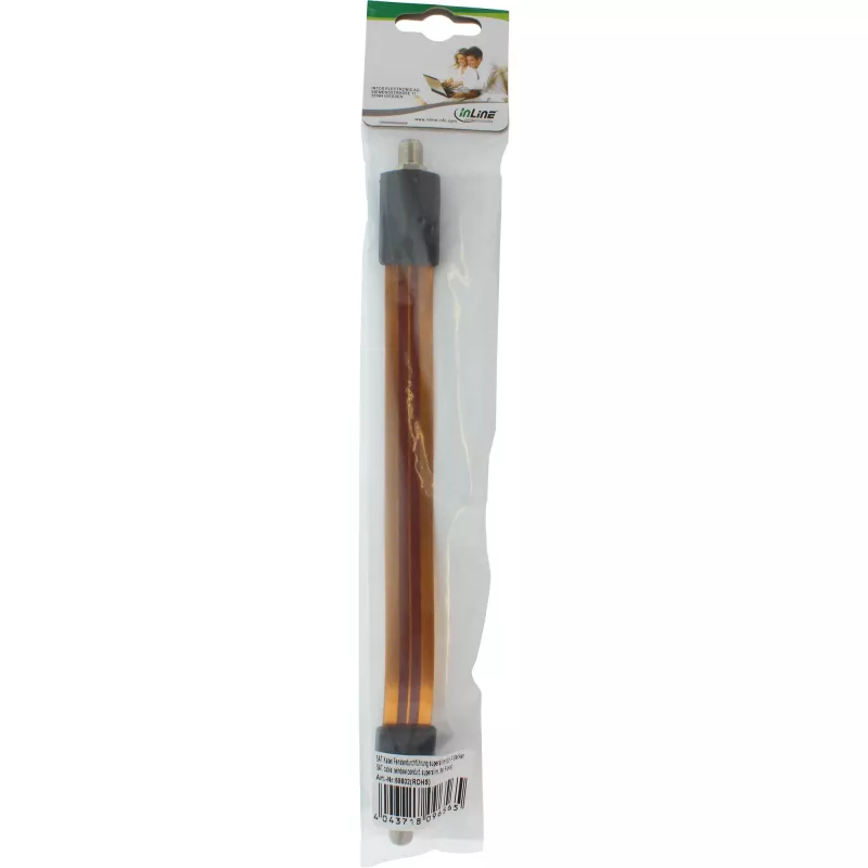 Langinis kanalas InLine SAT kabelis itin plonas F jungčiai, 0,11 m kabelis, 23×265×12 mm