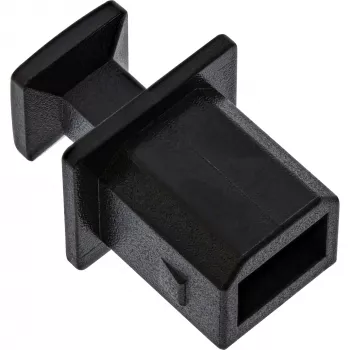 InLine dulkių dangtelis USB-B lizdui, juodas, 50 vnt.