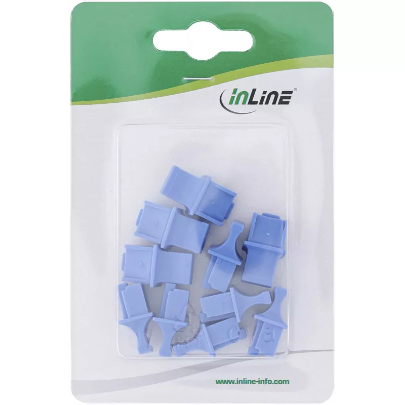 InLine RJ45 lizdo apsauginis dangtelis, mėlynas, 10 vnt.