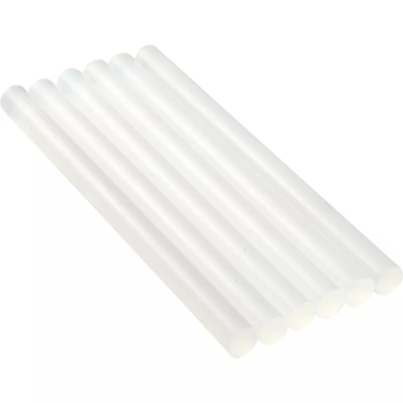 Klijų pagaliukų pakuotė 6 vnt., InLine 7,5 mm × 100 mm, balta, karšto klijų pistoleto