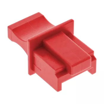 Dulkių gaubtelis RJ45 lizdui, raudonas, 100 vnt.