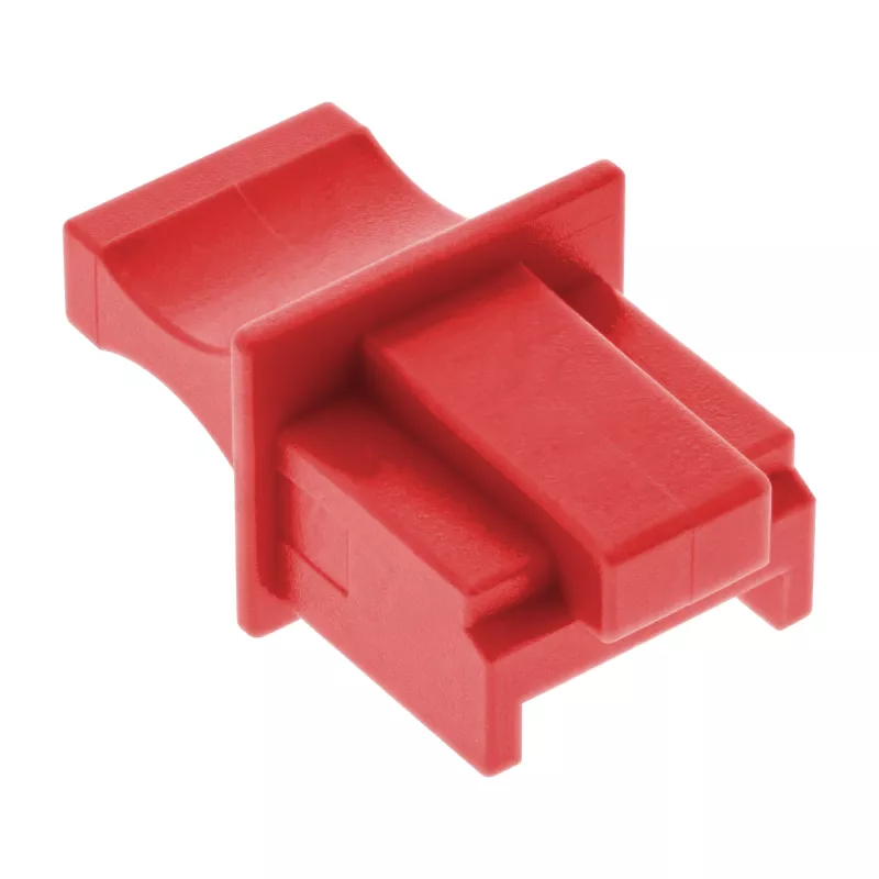 Dulkių gaubtelis RJ45 lizdui, raudonas, 100 vnt.