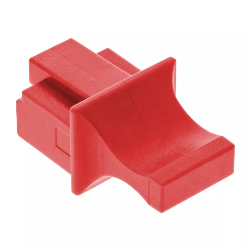 Dulkių gaubtelis RJ45 lizdui, raudonas, 100 vnt.
