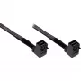 Mini SAS HD kabelis InLine SFF-8643 į SFF-8643, kampuoti abiejuose galuose, Sideband, 1 m