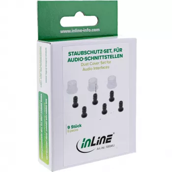 InLine dulkių gaubtelių rinkinys garso sąsajoms RCA + 3,5 mm 9 vnt. InLine 59941J