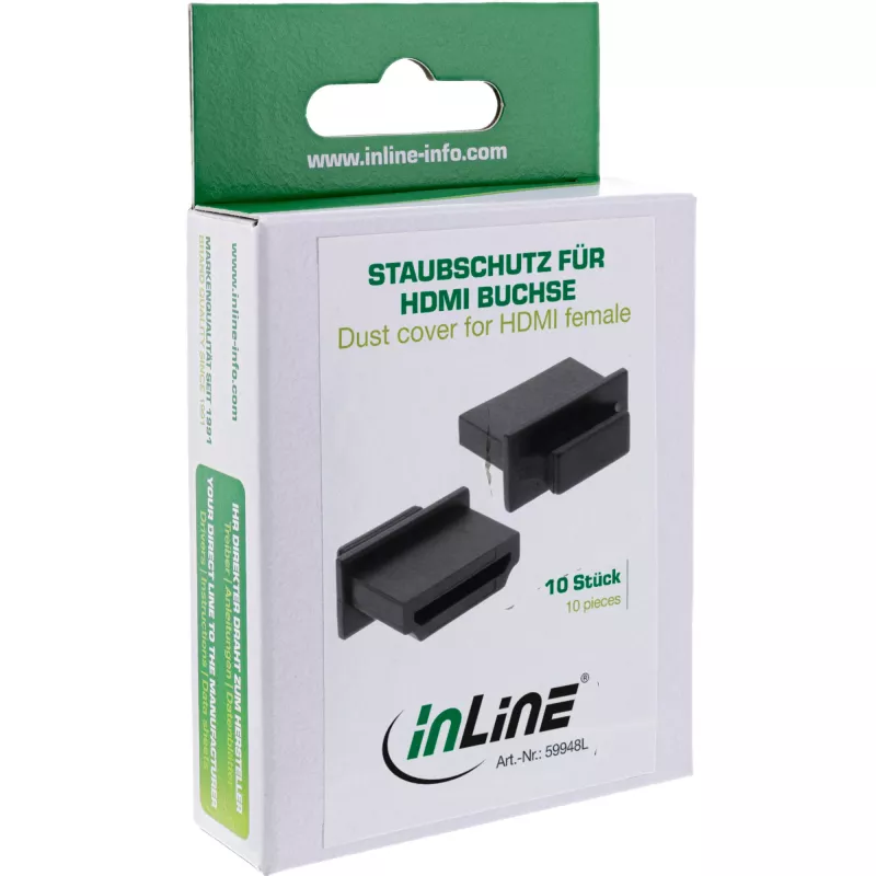 InLine HDMI lizdo dulkių dangtelis juodas 10 vnt.