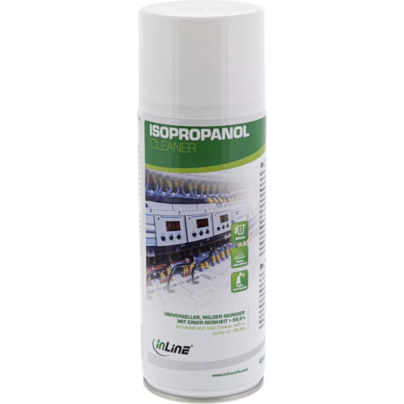 InLine izopropanolis, universalus, švelnus valiklis, kurio grynumas > 99,9 %, 400 ml