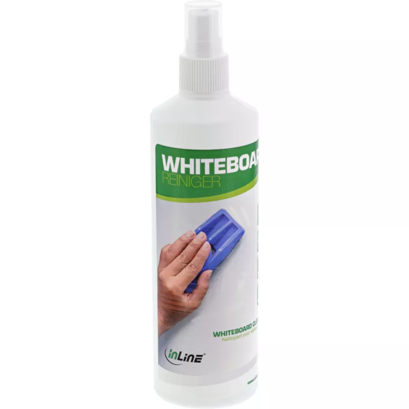 Whiteboard Cleaner InLine 250 ml — valymo skystis baltosioms lentoms, žalia/balta