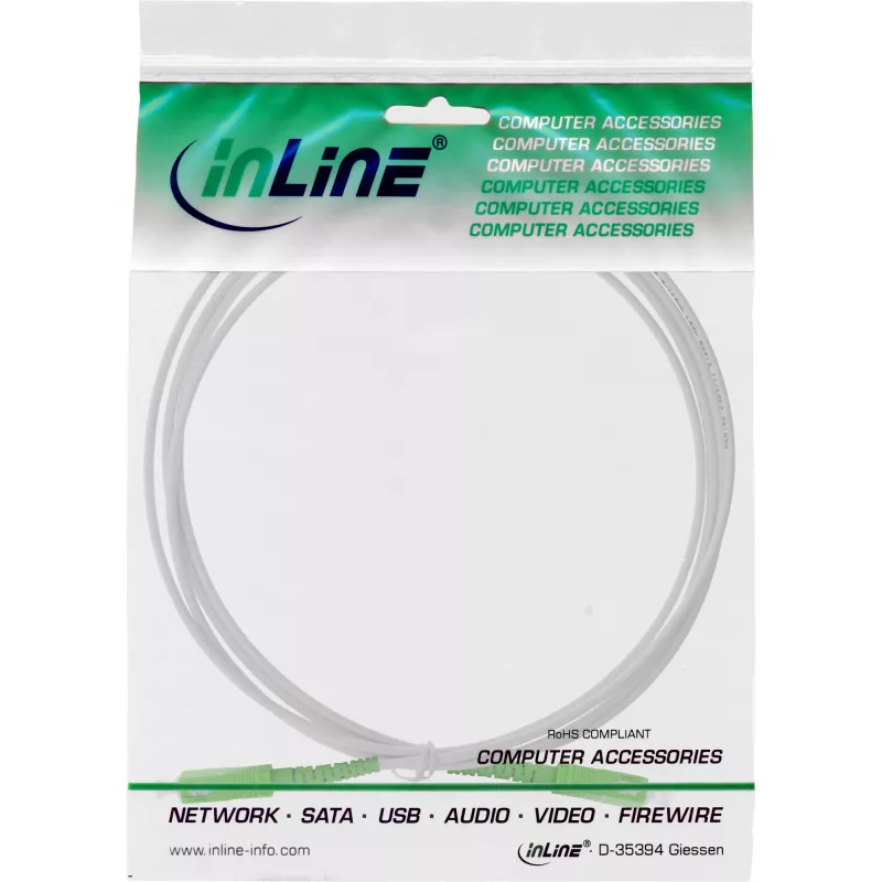 InLine optinis simplex kabelis FTTH SC/APC 8° į SC/APC 8° 9/125µm OS2 15 m