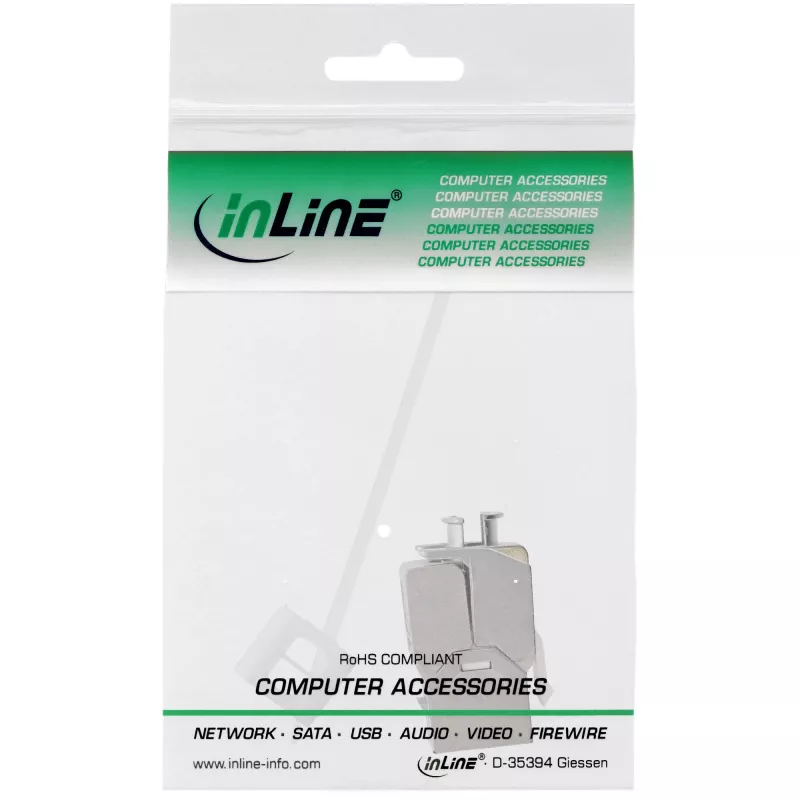 InLine RJ45 Keystone Jack Snap-In modulis Cat.6a, su dulkių dangteliu mėlynas