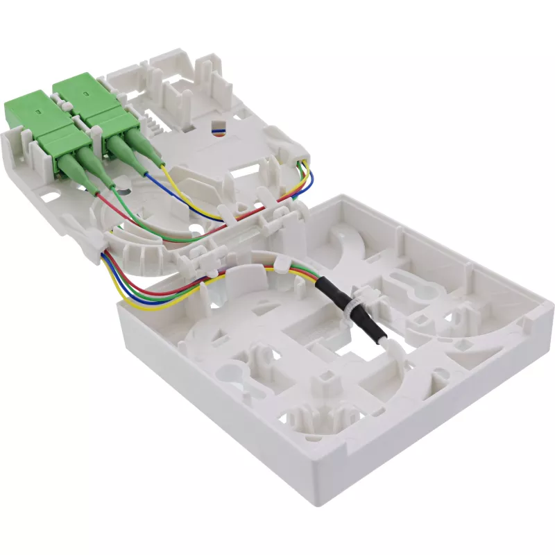 InLine FTTH prijungimo dėžutė, iš anksto sumontuota, 4x LC/APC 9/125 µm, 40 m