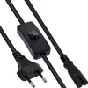 InLine 16151 maitinimo laidas Juoda 1 m CEE7/16 IEC C7
