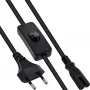 InLine 16151 maitinimo laidas Juoda 1 m CEE7/16 IEC C7
