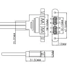 InLine 33390K vidinis USB 3.2 Gen 1 laidas, pagrindinės plokštės jungtis į 2x USB-A lizdą, 0,45 m