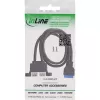 InLine 33390K vidinis USB 3.2 Gen 1 laidas, pagrindinės plokštės jungtis į 2x USB-A lizdą, 0,45 m