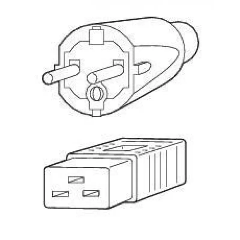 Fujitsu maitinimo laidas 16A IEC320 C20->CEE 7/7, 230 V, 16 A