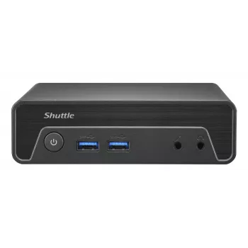 Shuttle Nano PC NE1010XA, Intel N 100, 8 GB DDR4, 250 GB M.2, 1x HDMI, 1x DP, 6x USB, 1x LAN, be ventiliatoriaus, 24/7 nepertraukiamas veikimas, komplekte VESA