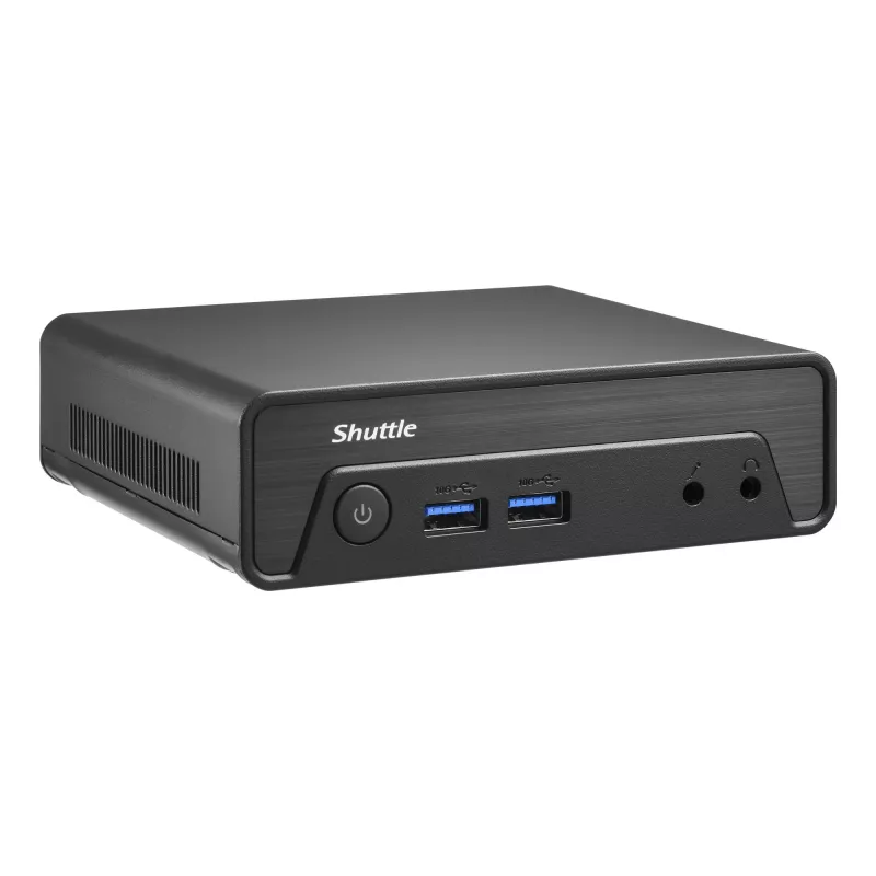 Shuttle Nano PC NE1010XA, Intel N 100, 8 GB DDR4, 250 GB M.2, 1x HDMI, 1x DP, 6x USB, 1x LAN, be ventiliatoriaus, 24/7 nepertraukiamas veikimas, komplekte VESA
