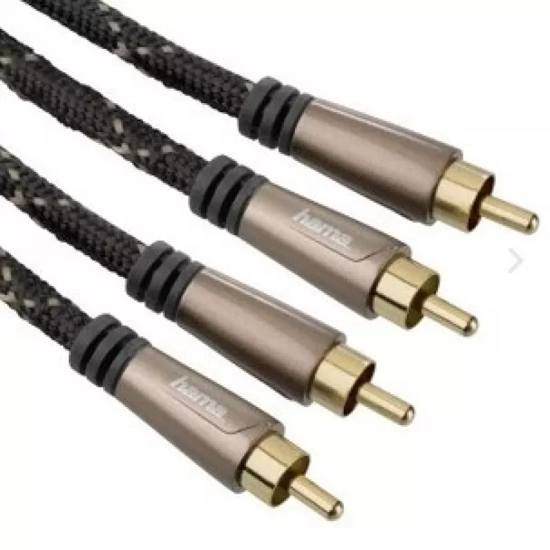 Hama 122292 garso laidas 1,5 m 2 x RCA juoda