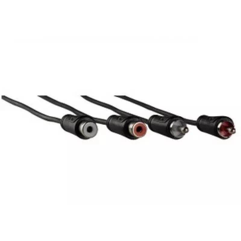 Hama 1,5 m 2 x RCA M/F garso kabelis juodas