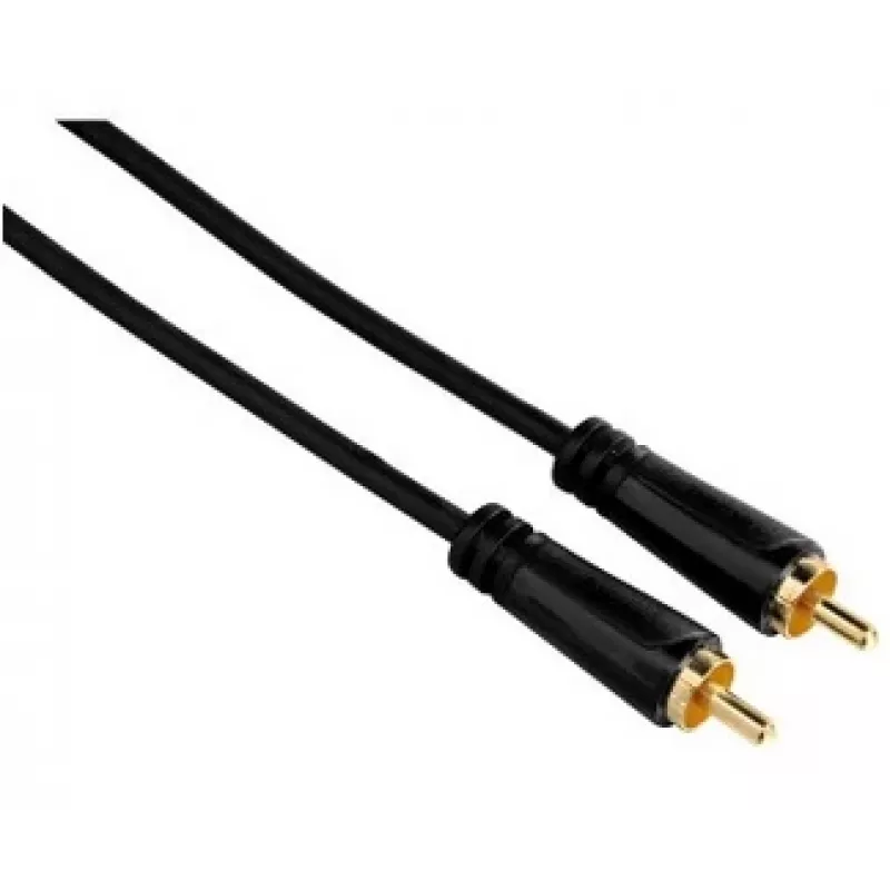 Hama 1,5 m RCA m/m garso kabelis, juodas