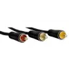 Hama 1,5 m Scart - 3 RCA SCART (21 kontaktų) 3 x RCA juodas