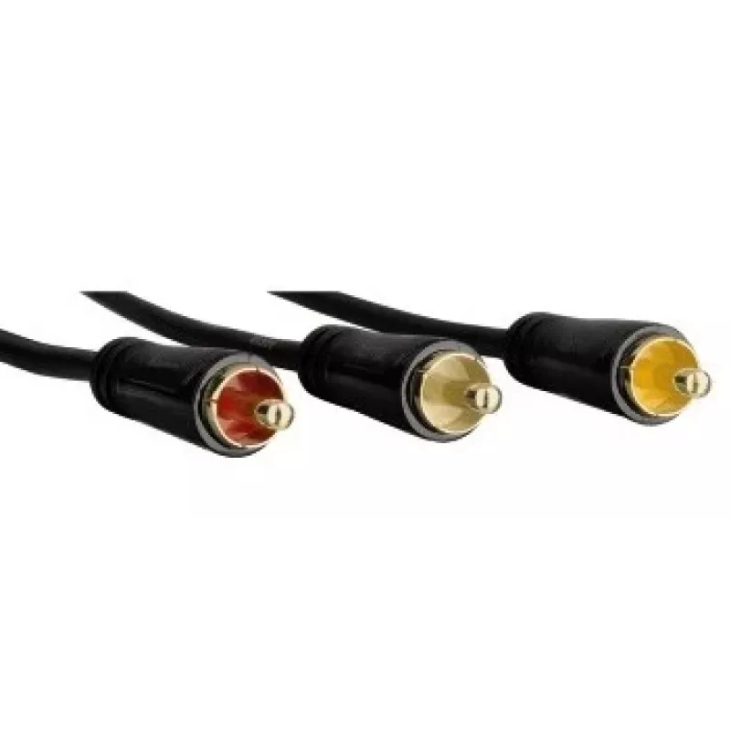 Hama 1,5 m Scart - 3 RCA SCART (21 kontaktų) 3 x RCA juodas