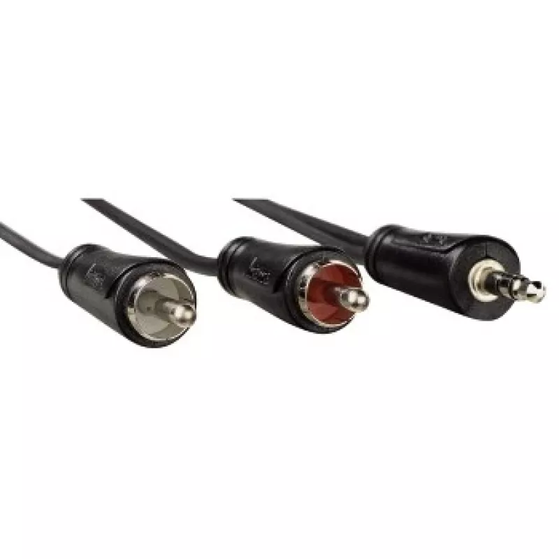 Hama 3,5 mm lizdas į 2x RCA, 5 m garso kabelis 2 x RCA juodas