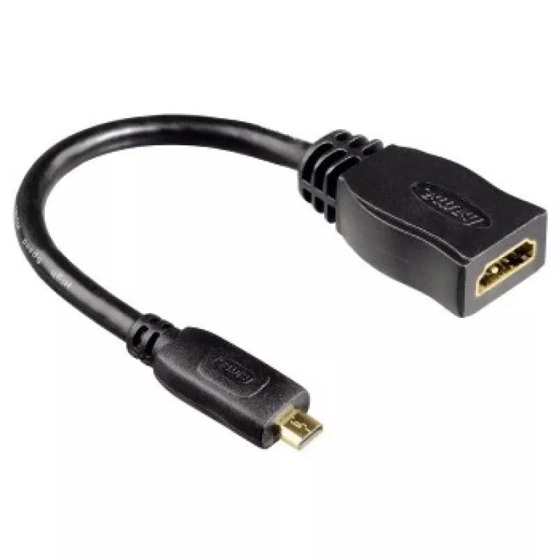 Hama 00122236 HDMI laidas 0,1 m HDMI Type A (Standard) HDMI Type D (Micro) juodas