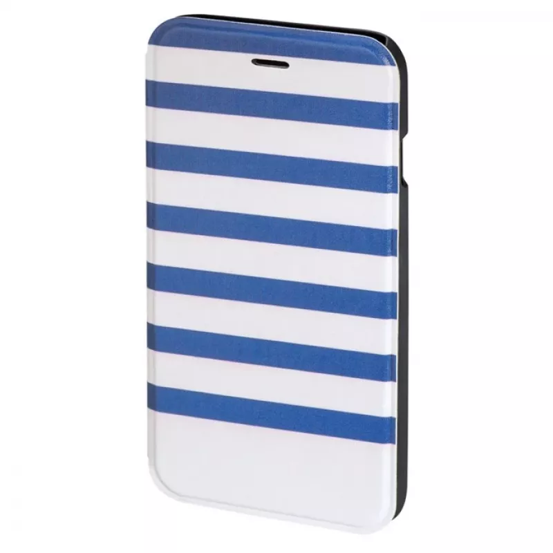 Hama Stripes mobiliojo telefono dėklas 11,9 cm (4,7 col.) Folio Mėlynas, Baltas