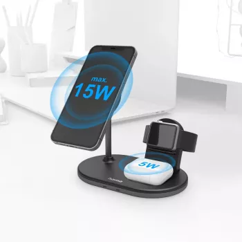 Hama MagCharge Multi Headset, Smartphone, Watch Juoda AC Wireless charging Fast charging Indoor