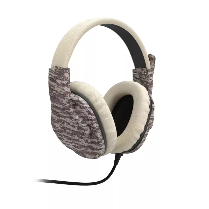 Hama SoundZ 333 ausinės su laidu ant galvos žaidimams USB Type-A smėlio, ruda