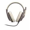 Hama SoundZ 333 ausinės su laidu ant galvos žaidimams USB Type-A smėlio, ruda