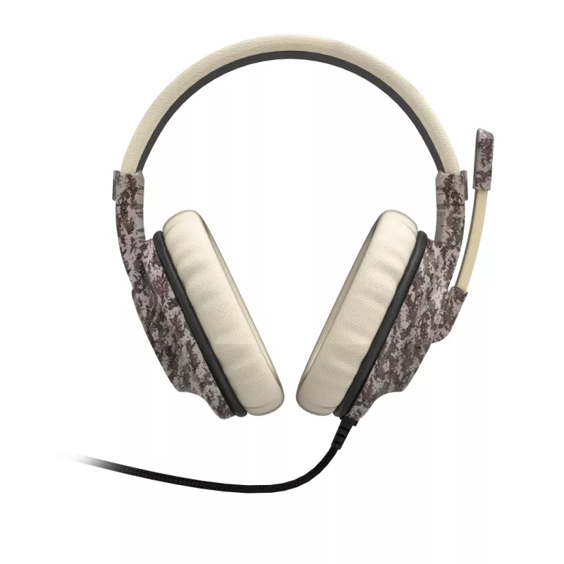 Hama SoundZ 333 ausinės su laidu ant galvos žaidimams USB Type-A smėlio, ruda