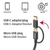 Hama 00201533 USB laidas USB 2.0 1 m USB A Micro-USB B Juoda