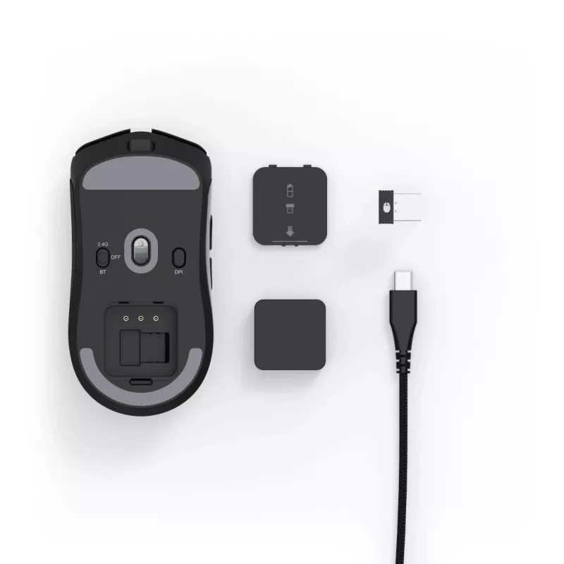 Hama Reaper 820 belaidė pelė, žaidimams, dešiniarankiams, RF belaidė + Bluetooth + USB Type-A, optinė, 26000 DPI