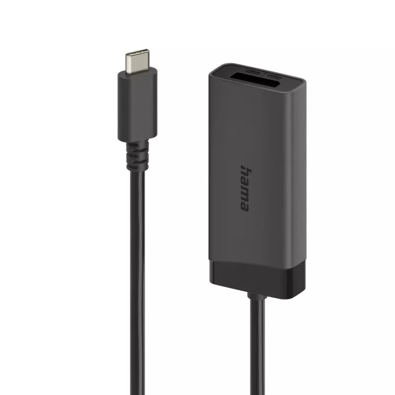 Hama 00202034 vaizdo kabelio adapteris 0,15 m USB Type-C HDMI + DisplayPort Juoda