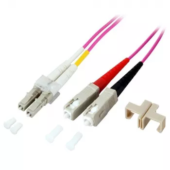 Techly SC/LC daugiamodis 50/125 OM4 15 m šviesolaidinis kabelis ILWL D5-SCLC-150/OM4
