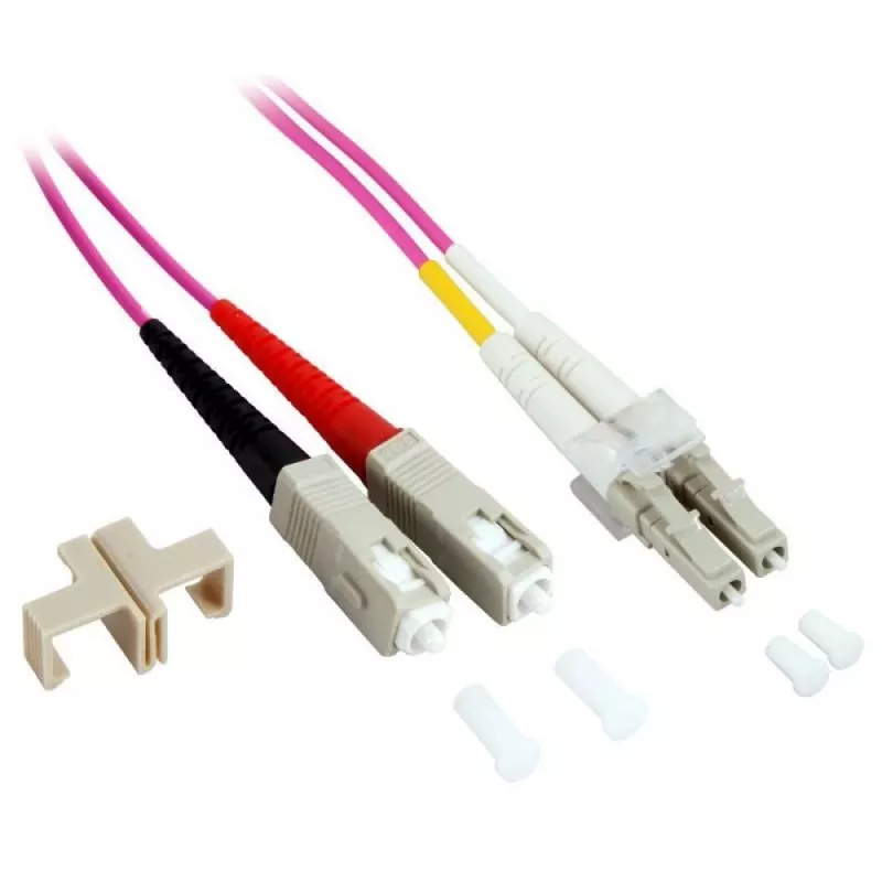 Techly SC/LC daugiamodis 50/125 OM4 15 m šviesolaidinis kabelis ILWL D5-SCLC-150/OM4
