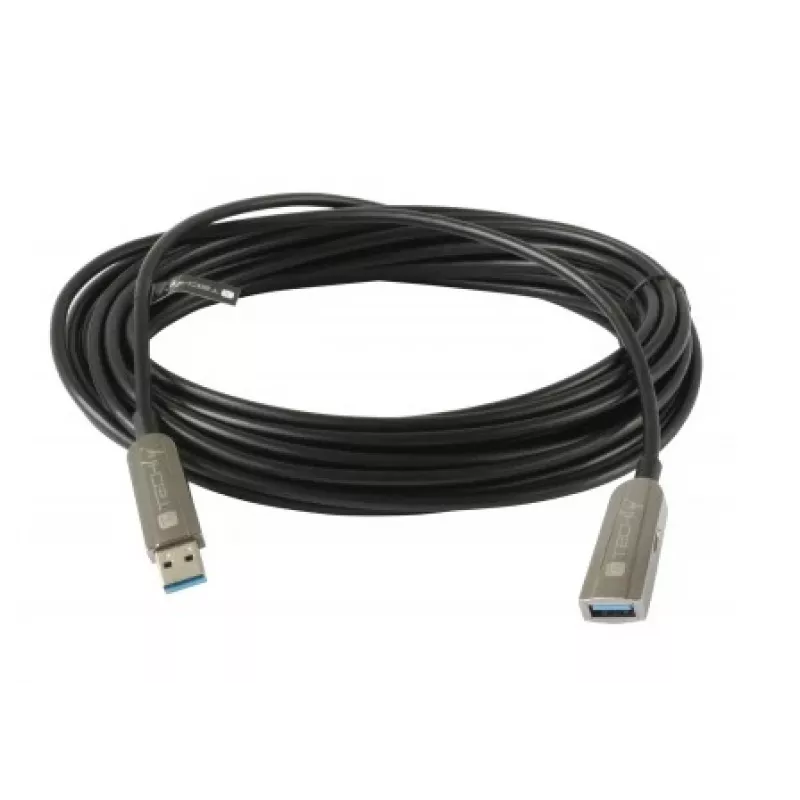 Techly ICOC U3AMF-HY-020 USB laidas USB 3.2 Gen 1 (3.1 Gen 1) 20 m USB A Juoda