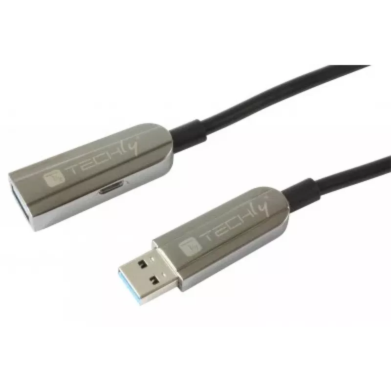 Techly ICOC U3AMF-HY-020 USB laidas USB 3.2 Gen 1 (3.1 Gen 1) 20 m USB A Juoda