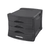 Esselte Drawer Cabinet Vivida 4-drawer, 4 drawer(s), Plastikas, Juoda, 210 g, 254 x 350 x 61 mm