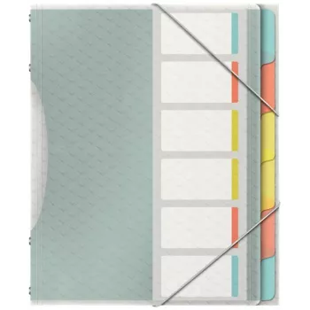 Esselte Colour'Breeze skiriamoji knyga su 6 skirtukais, įvairių spalvų, polipropilenas (PP), 266 mm, 20 mm, 240 g, 1 vnt.